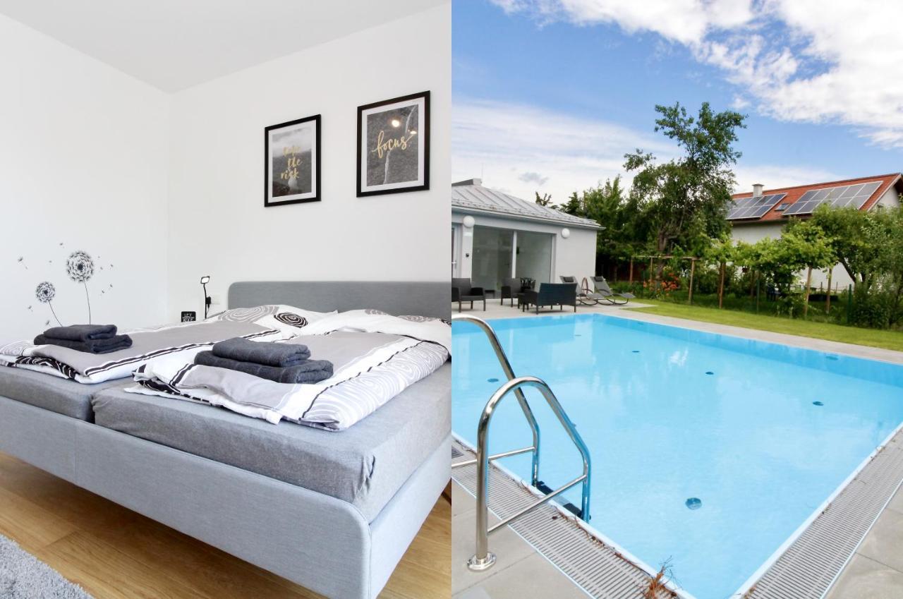Modern Balcony Apartment With Pool Close To Lake In "Donaustadt" Viyana Dış mekan fotoğraf